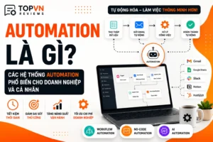 Reviews, minh họa quy trình tự động hóa công việc, workflow automation, no-code automation và AI automation cho doanh nghiệp và cá nhân